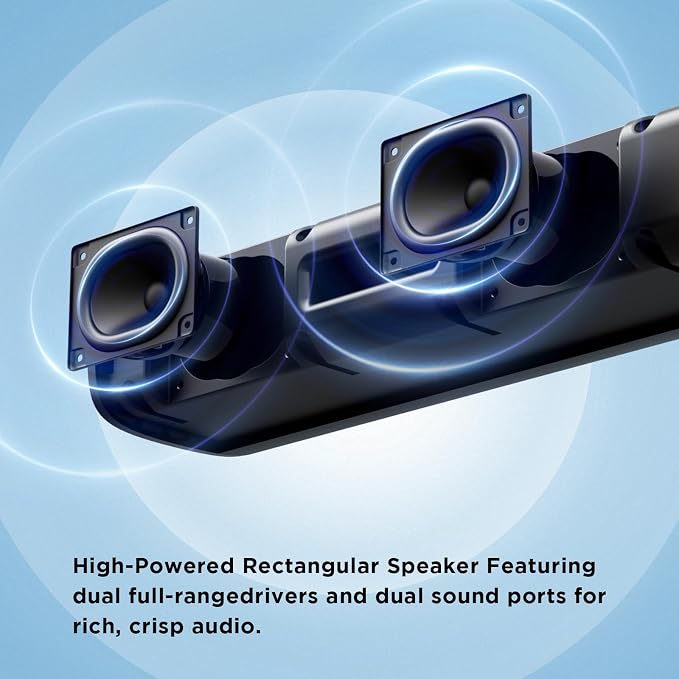 MZEIBO Sound Bar,50W for Smart TV Bluetooth 5.3 Speaker 17 Inch TV Speaker with ARC/Optical/AUX Connections