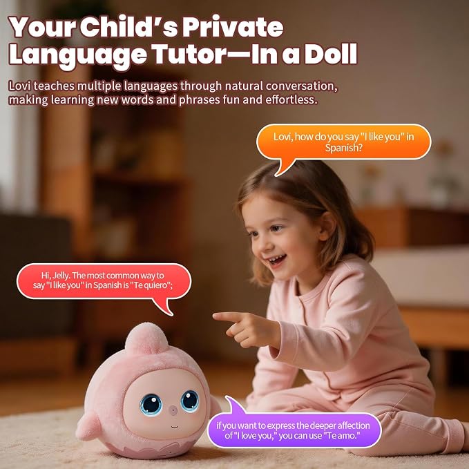 Interactive Plush Talking Companion AI Robot Pet, Cute Live Pets for Kids, Gifts for Girls & Boys | Rechargeable electronic pet toy, desk robot for play, bedtime, learning, emotional comfort, Soft plush, Gift for boys, girls