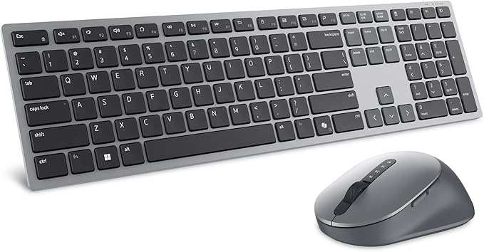 Dell Premium Wireless Keyboard and Mouse - KM720 - USB wireless receiver, 12 programmable keys of F1-F12, Mouse Buttons Qty 7, DPI. 1000, 1600 (default), 2400, 4000, Advanced Exchange Service - 1 year