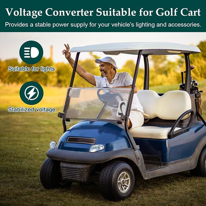 24V to 12V Step Down Converter 5A 60W, Waterproof Step Down DC Power Transformer Small Reducer Module for Car, Truck, Boat, Motor, LED, Solar,Golf cart