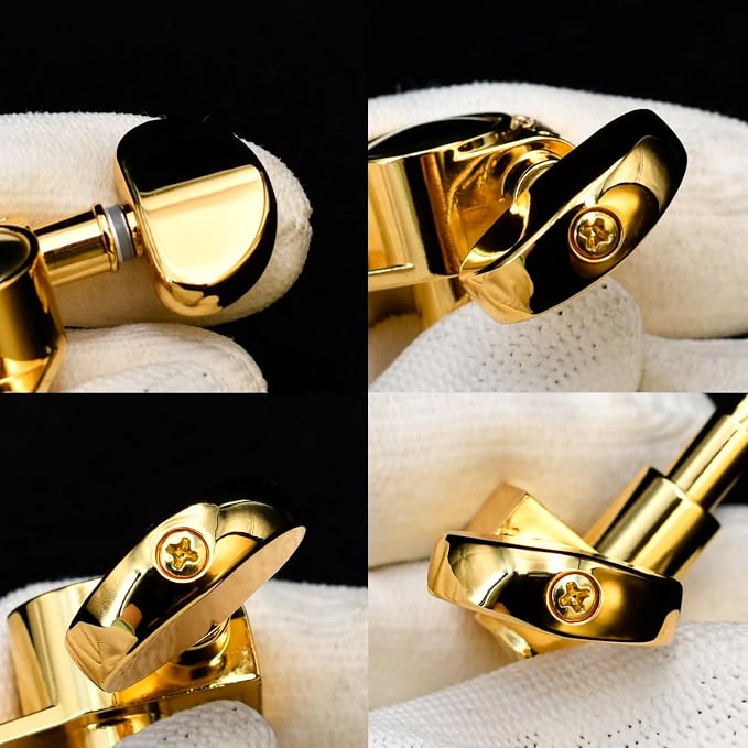 FRETJOYB Guitar Tuning Pegs 3x3 Standard Guitar Tuners Acoustic or Electric Guitar Tuning Keys Replacement 18：1-Gold(3R+3L)