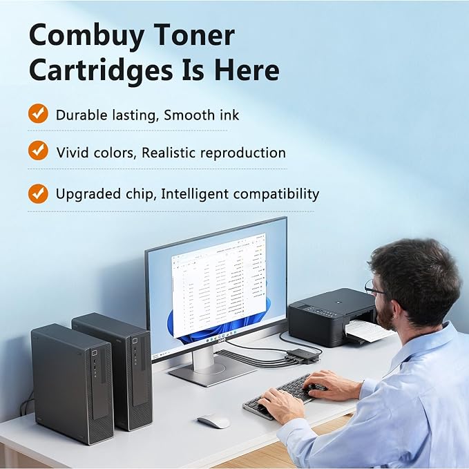 206A Toner Cartridges 4 Pack M283fdw M283cdw Compatible for HP 206A 206X Color LaserJet Pro MFP M283fdw M283cdw M255dw M282nw M283fdn M255nw M283 M282 M255 Toner with Chip Black Cyan Yellow Magenta