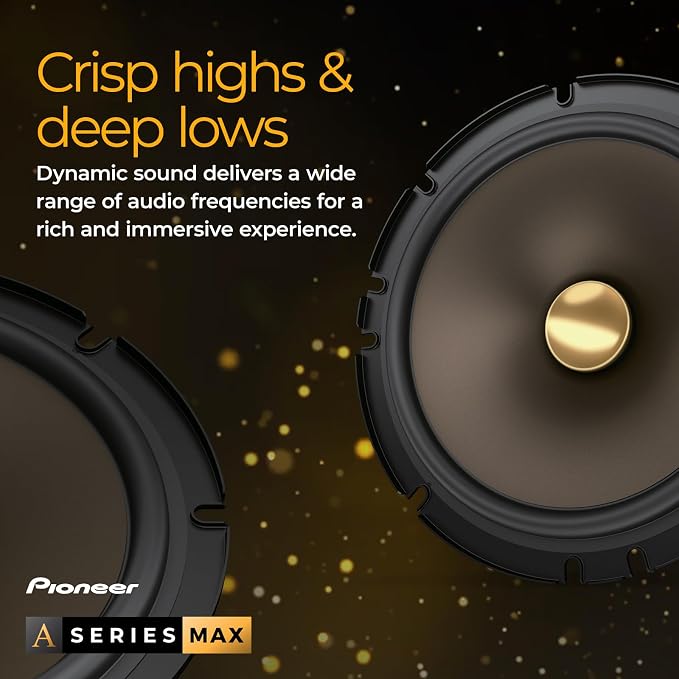 Pioneer A-Series MAX TS-A693CH 6” x 9” 2-Way Speakers (Pair) – 460W Max, Balanced Sound + Smooth Treble, Enhanced Bass, Ideal Factory Upgrade, Installation Adaptors Included