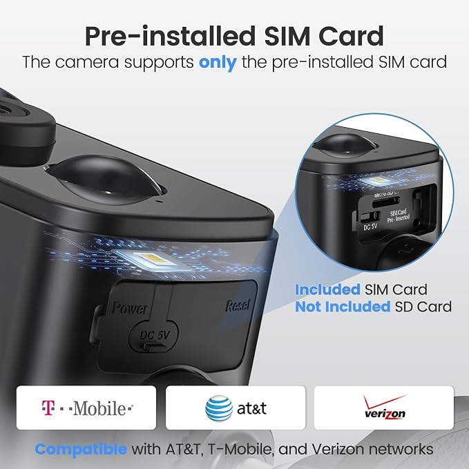 4G LTE Cellular Security Camera Wireless Outdoor, Magnetic, No WiFi Needed, 300° Pan, Solar Powered, Magnetic Mount 1-Min Install, SIM Included, PIR Motion & AI, 2K Night Vision, Lifetime 7-Day Cloud