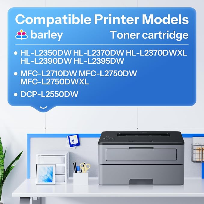 TN760 TN-760 Toner Cartridge Compatible TN760 High Yield Black Toner Cartridge Replacement for Brother TN760 TN-760 MFC-L2710DW MFC-L2750DW DCP-L2550DW Toner Printer (2-Pack).