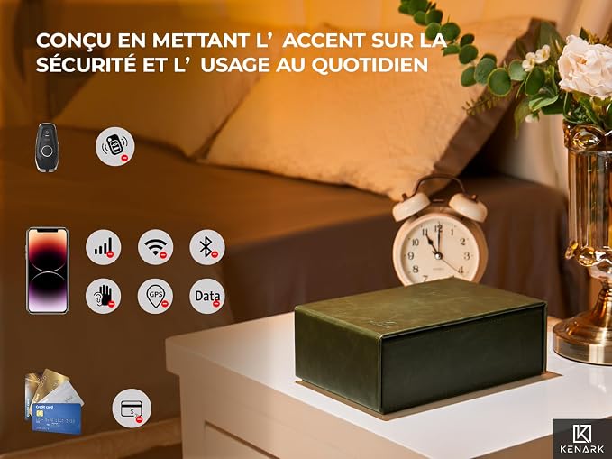 KK7 Faraday Box for Key Fobs, Signal Shielding Storage | Signal Shielding • Magnetic Closure • Modern Storage Design • Home & Office Use