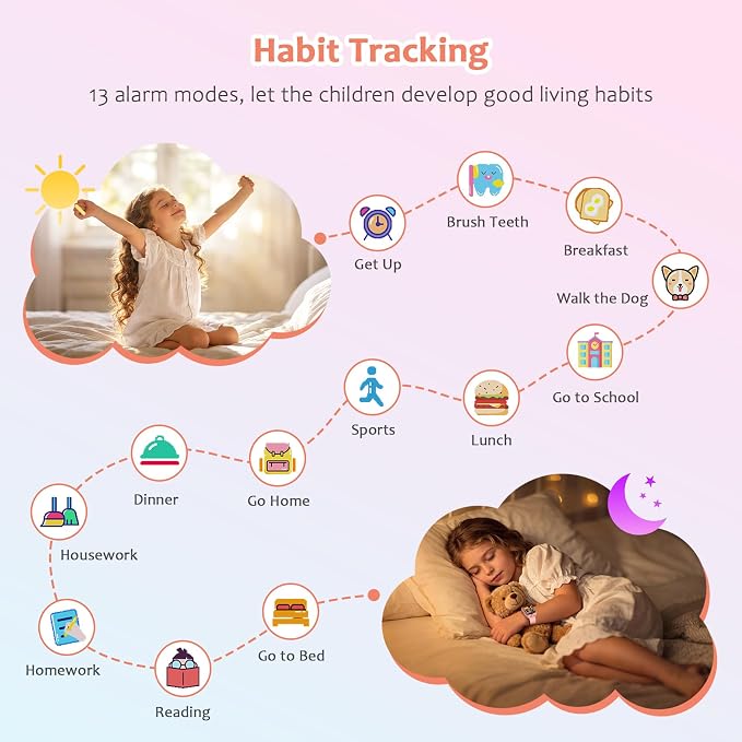 Blackview Kids Smart Watch with 32 Puzzle Games, HD Camera & Video Recording, 1.75" Touch Screen, Flashlight,Music Player, Pedometer, Alarm Clock,Stopwatch,Kids Watch for Girls Ages 4-12