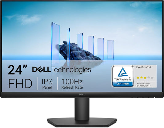 Dell 24 Monitor - SE2425HM - 23.8-inch Full HD (1920x1080) 16:9 100Hz Display, IPS Panel, 16.70 Million Colors, Anti-Glare, 1 HDMI / 1 VGA Port, TÜV Rheinland 3-Star*, Comfortview Plus - Black
