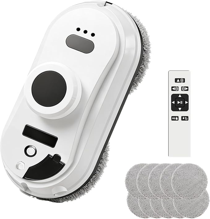 Window Cleaning Robot with Ultrasonic 5600PA Auto Water Glass Cleaning Automatic Smart Robot Cleaner,Window Vacuum Cleaner with Control Windows