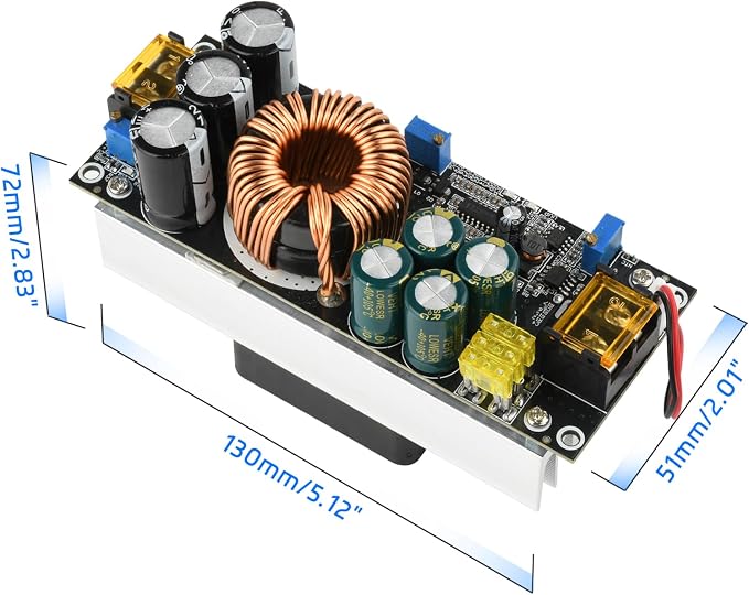 1800W DC Boost Converter,Aideepen 40A 14V-85V to 14-120V Boost Converter Voltage Regulator Car Step-up Power Supply Module DC Adjustable Voltage Converter