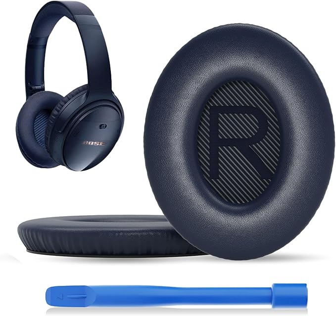 Replacement Ear Pads for Bose QC35, EarPads for Bose QuietComfort 35 / Quiet Comfort 35 II Wireless Over-Ear Headphones, Blue