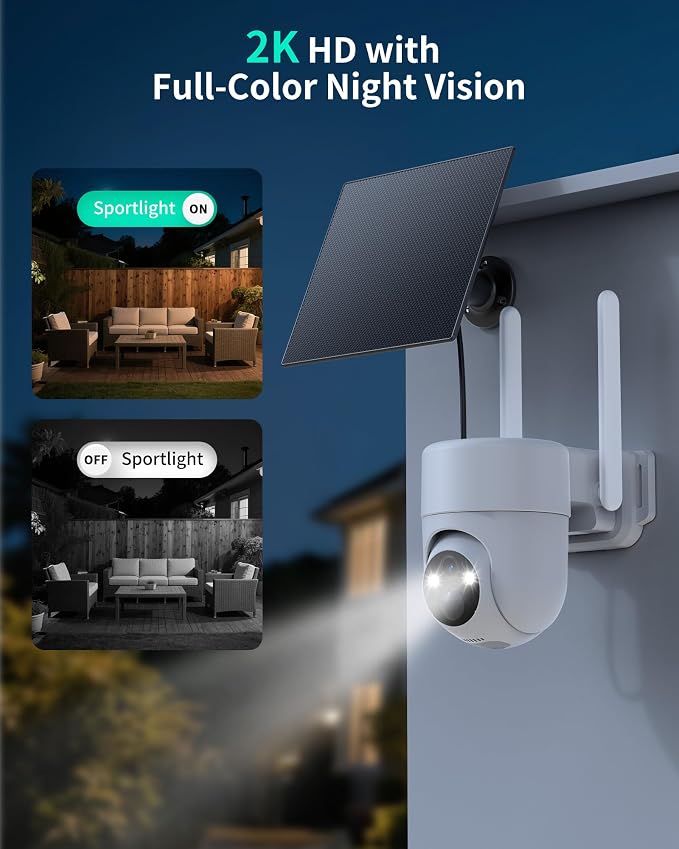 LIWAN 4G LTE Cellular Security Cameras Wireless Outdoor, 2K Off-Grid Cam | 2-Pack No WiFi Security Camera with SIM Card, Solar Powered, Color Night Vision, 360° View for Farm, Cabin, Construction Site