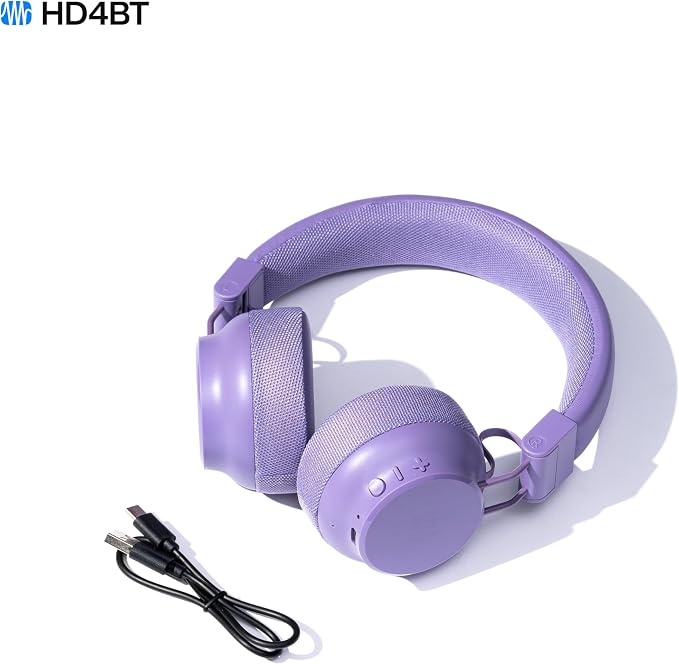 PreSonus Eris HD4BT — Over-Ear Closed-Back Wireless Headphones, Bluetooth, ANC Noise Cancelling, Up to 60 Hours Battery Life, Studio Headphones for Mixing, Monitoring, Recording, Mystic Purple