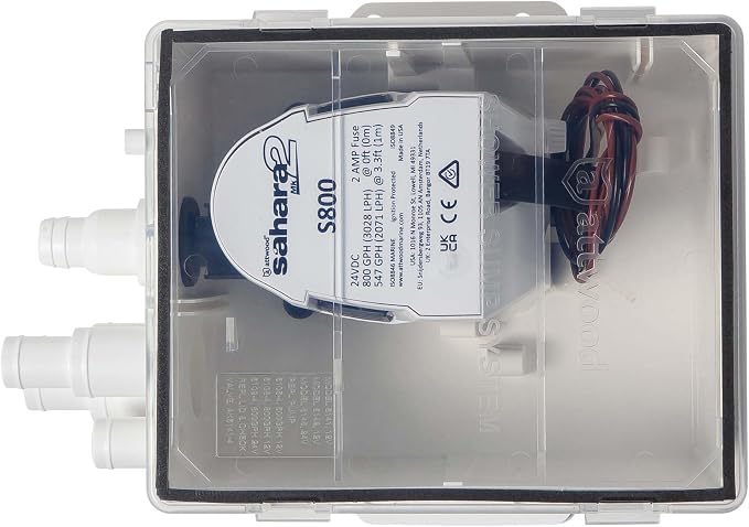 Attwood 5144-4 Marine Shower Sump System MK2, 800 GPH Pump, 24V, Large Sized Box