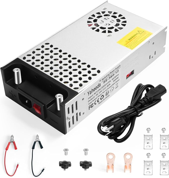 New Version Converter, 110V AC to 12V DC Converter Power Supply 12V 360W 30A DC Switch Transformer for RV,Pump,LED Strip, LCD Monitor (12V 360W)