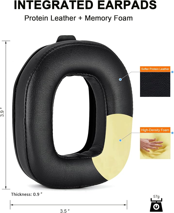 A40 TR Mod Kit – defean Replacement Earpads and Headband Compatible with Astro Gaming A40 TR Headset,Ear Cushions, Upgrade High-Density Noise Cancelling Foam, Added Thickness (Black Protein)
