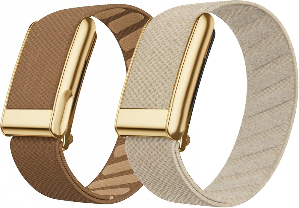2-Pack Superknit Bands Compatible with WHOOP 5.0, Soft Adjustable Replacement Wristband Strap for One Peak & MG with Golden Accessories (Includes 1pcs One Peak + 1pcs MG)