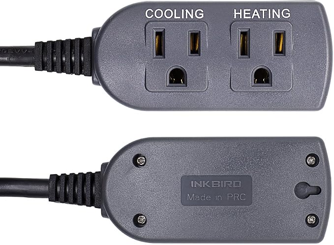 Inkbird ITC-308 Digital Temperature Controller 2-Stage Outlet Thermostat Heating and Cooling Mode Carboy Homebrew Fermenter Greenhouse Terrarium 110V 10A 1100W