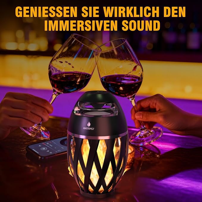 Upgraded Multi-Sync Bluetooth Speakers with Light, Outdoor Speakers Waterproof Auto-Pairing, Unique Gifts for Men, Bluetooth 5.4, 24H Playtime, Loud HD Sound, Cool Gadgets for Home/Patio/Beaches