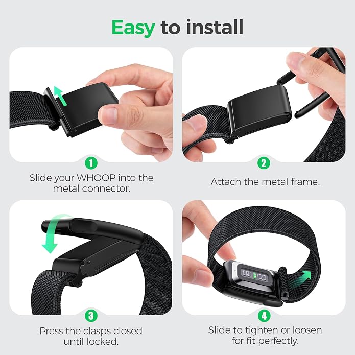 Tensea 3 Packs Nylon Sport Band Compatible with WHOOP 5.0/MG, One, Peak & Life – Breathable Loop Strap, Comfortable Wristband, Quick-Dry Replacement Watchband Accessories for Men Women, NOT for WHOOP 4.0