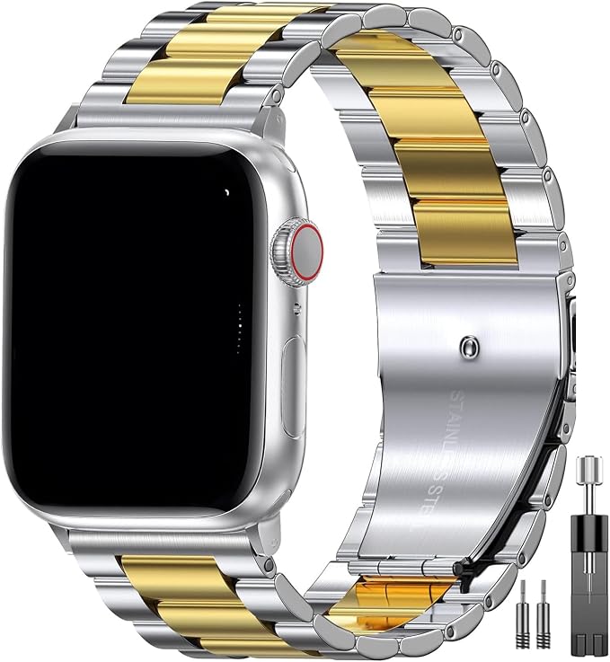 EPULY Metal Band Compatible with Apple Watch Bands for Men 49mm 46mm 45mm 44mm 42mm 41mm 40mm 38mm, Business Stainless Steel Strap for iWatch Bands Series 11 10 9 8 7 6 5 4 3 2 1, SE3 2 1, Ultra3 2 1