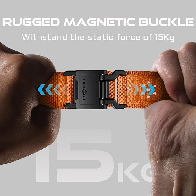 Bandletic Compatible with Apple Watch Ultra 3 2 Band 49mm for Men - Soft Breathable Nylon Magnetic FIDLOCK Hook Buckle Wristband for iWatch Series 11/10 46mm, 9/8/7 45mm, SE/6/5/4 44mm, 3/2/1 42mm