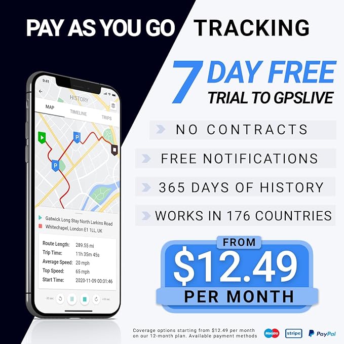 REWIRE SECURITY 104-Pro 4G Magnetic GPS Tracker for Vehicle | Easy Mount | Fits with Car, Van & Motorbike | Live Tracking | Up to 2 Month Battery Life | Low Cost Subscription Plans | Free Trial