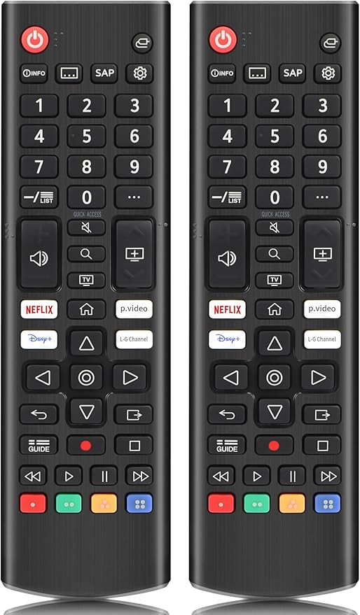 (2-Pack) for LG Smart TV Remote Control Replacement, Compatible with All LG LED/LCD/OLED//QNED/UHD Smart TVs (AKB76040302)