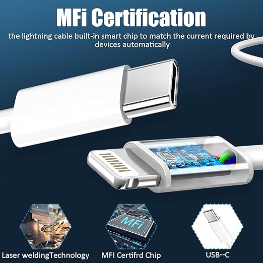 iPhone 14 13 12 11 Charger Fast Charging [MFi Certified],10FT Long Lightning Cable with 20W USB C Charger Block for iPhone 14/14 Pro Max/13/13 Pro Max/12/12 Pro Max/11/11Pro/XS/Max/XR/X,iPad,White