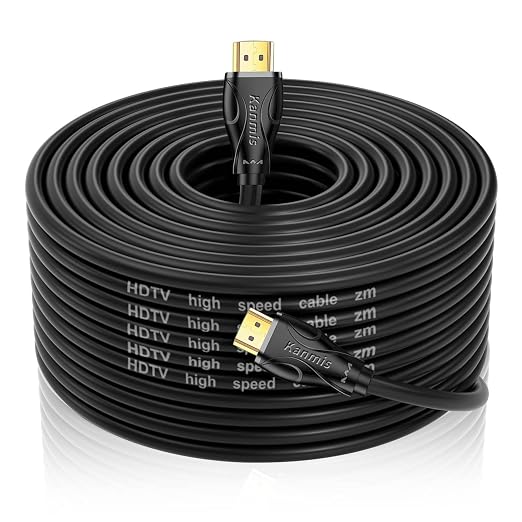 4K HDMI Cable 75ft, High Speed Cables (HDMI2.0,18Gbps,1080P)-Ethernet Audio Return Video 4K HDMI Cable, High Speed Gold Plated Connectors, Compatible with PlayStation Arc PS3 PS4 PC HDTV