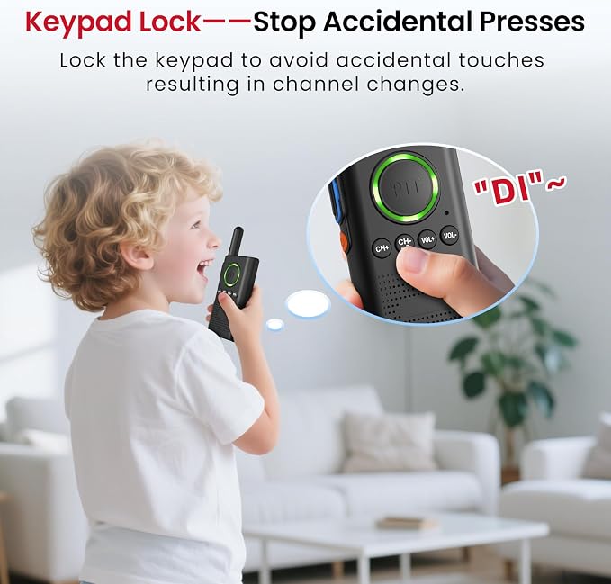 CallToU 2 Way Intercom for Elderly 3300FT Rechargeable 1000mAh Battery, VOX, Ideal for Caregivers & Emergencies Intercoms Wireless for Elder Monitoring Home/Outdoor Family Communication (Black)
