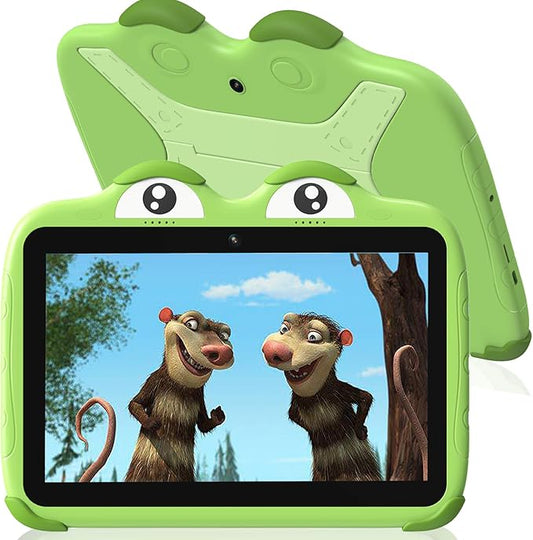 Kids Tablet 10 inch Toddler Tablet for Kids Android 64GB Toddler Tablets with Case Parental Controls WiFi Children's Tablets Dual Camera Tabletas TouchScreen Kids Offiline Apps Installed (Green)