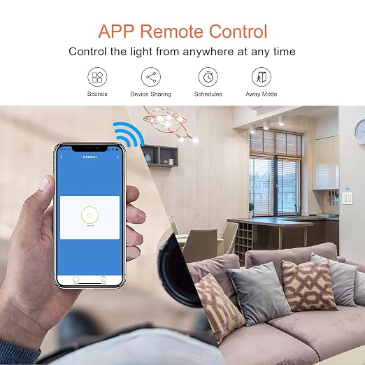 Milfra 3 Gang Smart Light Switch, 2.4GHz WiFi, Alexa & Google Assistant Compatible, Single-Pole, Requires Neutral Wire