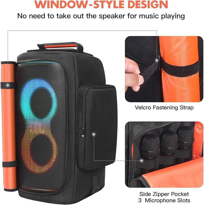 LEFOR·Z Speaker Case Compatible with JBL PartyBox 120,Bottomless Speaker Dust Cover Storage Bag Fits for JBL PartyBox 110 for Outdoor Travel,Cover Only,Without Pull Rod & Wheels
