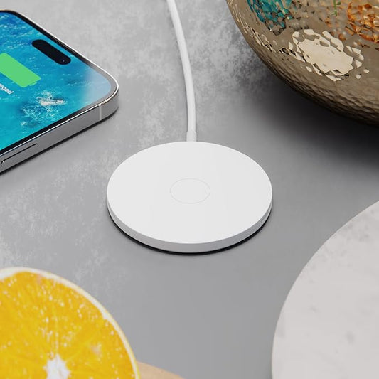 PhoneSuit MagPad | Magnetic Wireless Charger Pad for MagSafe & USB-C Cable| Minimal, Non-Scratch, Slim, Light | Fast-Charging 15 Watts | for Apple iPhone 15/14/13/12 Series, AirPods & More