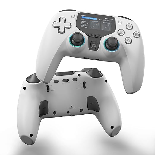 NBCP V6 Wireless PC Controller with Interactive Screen,Gyroscope Calibration & Joystick Drift Repair Function,for PC Windows 7,8,10,11/Android/iOS,Hall Effect Joystick & Trigger,Programmable,Turbo Function,5-Level Vibration Feedback,1000Hz Polling Rate...