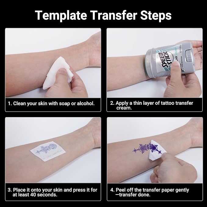 ORGBRO Tattoo Stencil Printer, X8 Thermal Tattoo Transfer Printer with 30pcs Transfer Paper, A4/A5/A6 3-in-1 Wireless Tattoo Machine for Tattoo Artists & Beginners, Compatible with Phone/Tablet/PC
