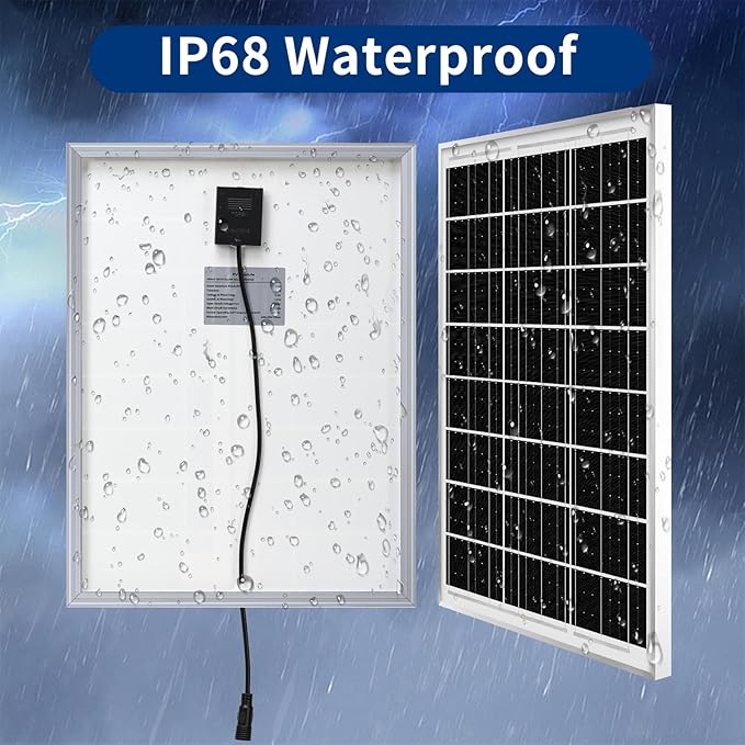 Solar Attic Fan Kit, 2pcs 20W Solar Panels + 25W DC Fan (Up to 1200RPM), Plug and Play, for Attic, Roof Vent, Greenhouse or Chicken Coop