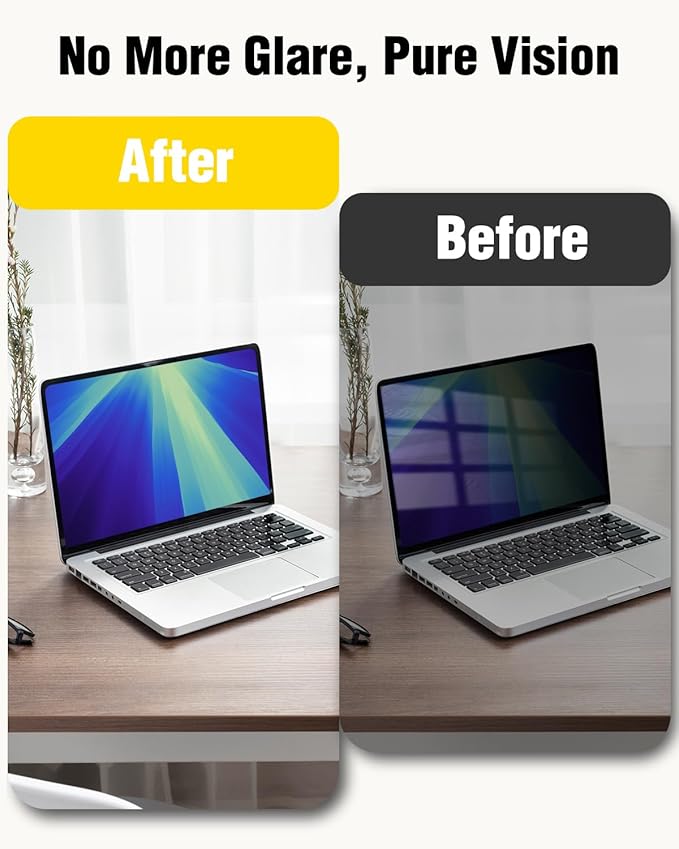 F FORITO Magnetic Privacy Screen Protector Compatible with MacBook Air 13.6/13 inch (2022-2026, M2, M3, M4, M5), 360° Anti Peeping Removable Anti Blue Light Anti Glare Laptop Privacy Screen Shield