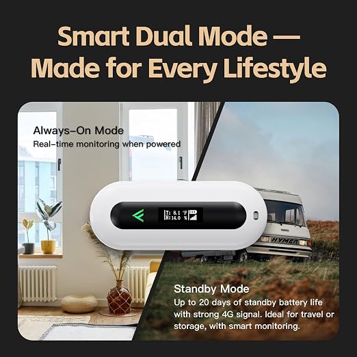 Cellular Temperature Monitor for RV Pet Safety – 4G Remote Temperature, Humidity & Power Outage Monitor for Vacation Home & Server Room | App Controlled | No WiFi | 2 Year Subscription Included