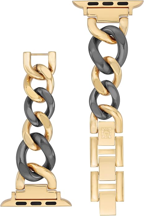 Anne Klein Fashion Chain Bracelet for Apple Watch, Secure, Adjustable, Apple Watch Replacement Band, Fits Most Wrists