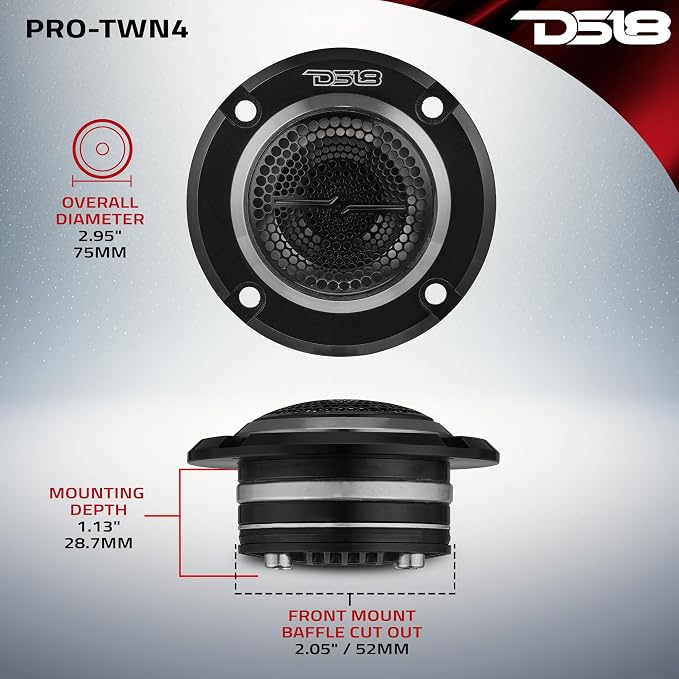 DS18 Audio PROTWN4 PRO 1-in Vc Pen High Compression Neodymium Hybrid Driver/Tweeter 280 Watts 4-Ohm