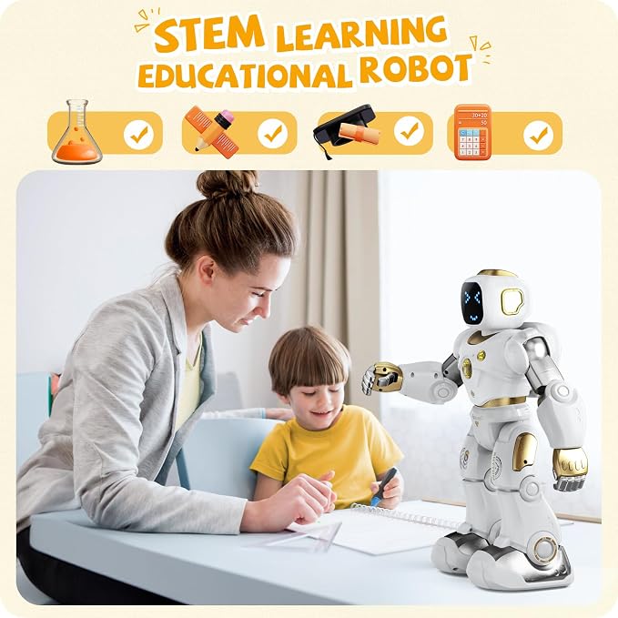 Ruko 1088 Gold Smart Robot and 18011 Black Gold Robot Dog Toy for Kids