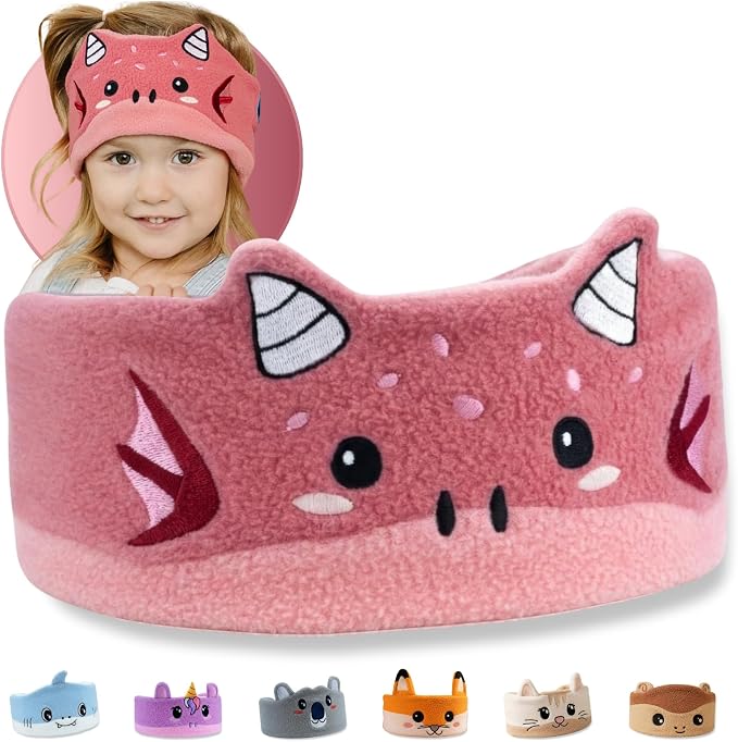 3.0 - Original Toddler Headphones, Kids Headband Headphones - Bluetooth Wireless Headband - Comfortable Headphones for Plane - Safe Volume Limit - Adjustable, Travel, School, and Sleep (Ember)