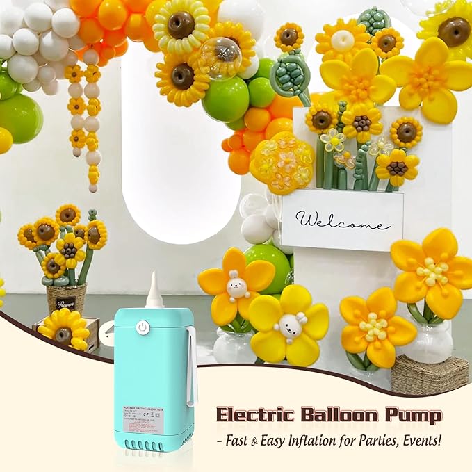 AXHJ Balloon Pump Electric Air Pumps, 2-in-1 Electric Air Balloon Pump，Balloon Inflator for 260q,Foil, Latex Balloons and Sport Balls