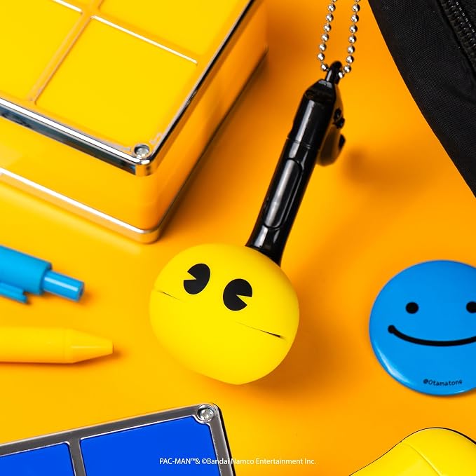 Otamatone Melody Original PAC-Man Electronic Portable Music Toy Player Synthesizer from Japan by Maywa Denki Officially Licensed Merchandise with English Instructions Keychain Accessory - PAC-Man