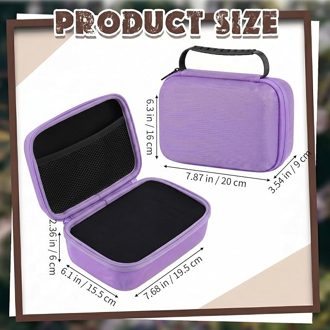 Relaxweex EVA Hard Case with Customizable Foam 7.8 x 6.3 x 3.5 Inch Protective EVA Carrying Case Shockproof Outdoor for Camera, Digital Products, Electronic Instruments with Knife, Purple