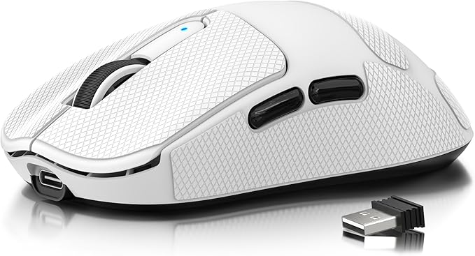 MAMBASNAKE M3 Wireless Gaming Mouse, 40K DPI, 39g Lightweight Gaming Mouse, PAW3395PRO Optical Sensor,Tri-Mode BT5.1/2.4G/USB-C PC Game Mice, Programmable Buttons,300mAh Battery for PC/Laptop/Mac/Win