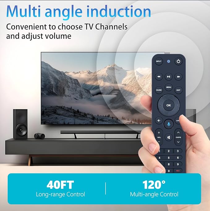 Replacement for Verizon FiOS TV One Remote Control | Voice Remote Compatible with 2019 MG3-R32140B & VRC4100 BLE - Easy to Pair