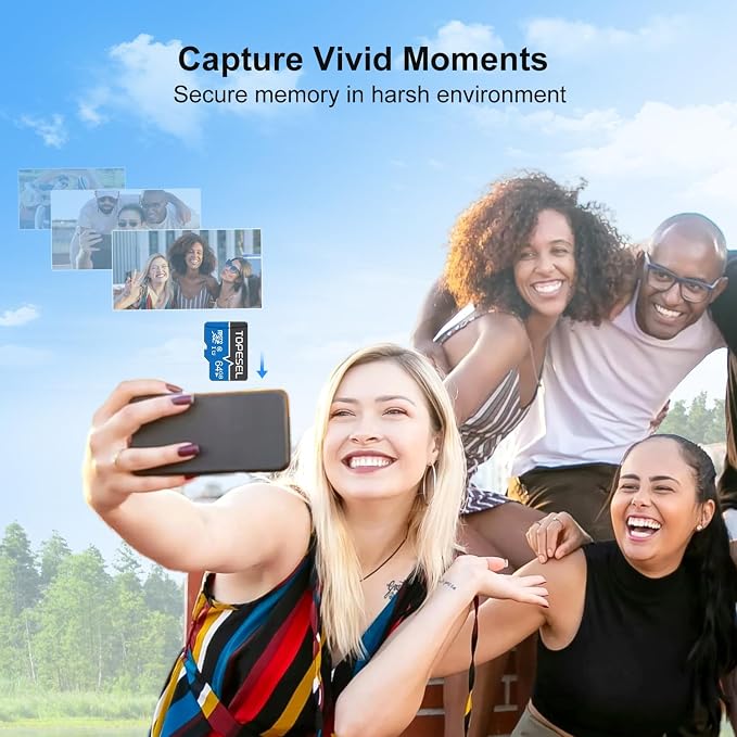 TOPESEL 64GB(The Actual usable Capacity is 57.6GB) Micro SD Card 2 Pack Memory Cards UHS-I TF Card Class 10 for Camera/Dash Cam/Tablet/PC/Computer(64GB 2Pack)